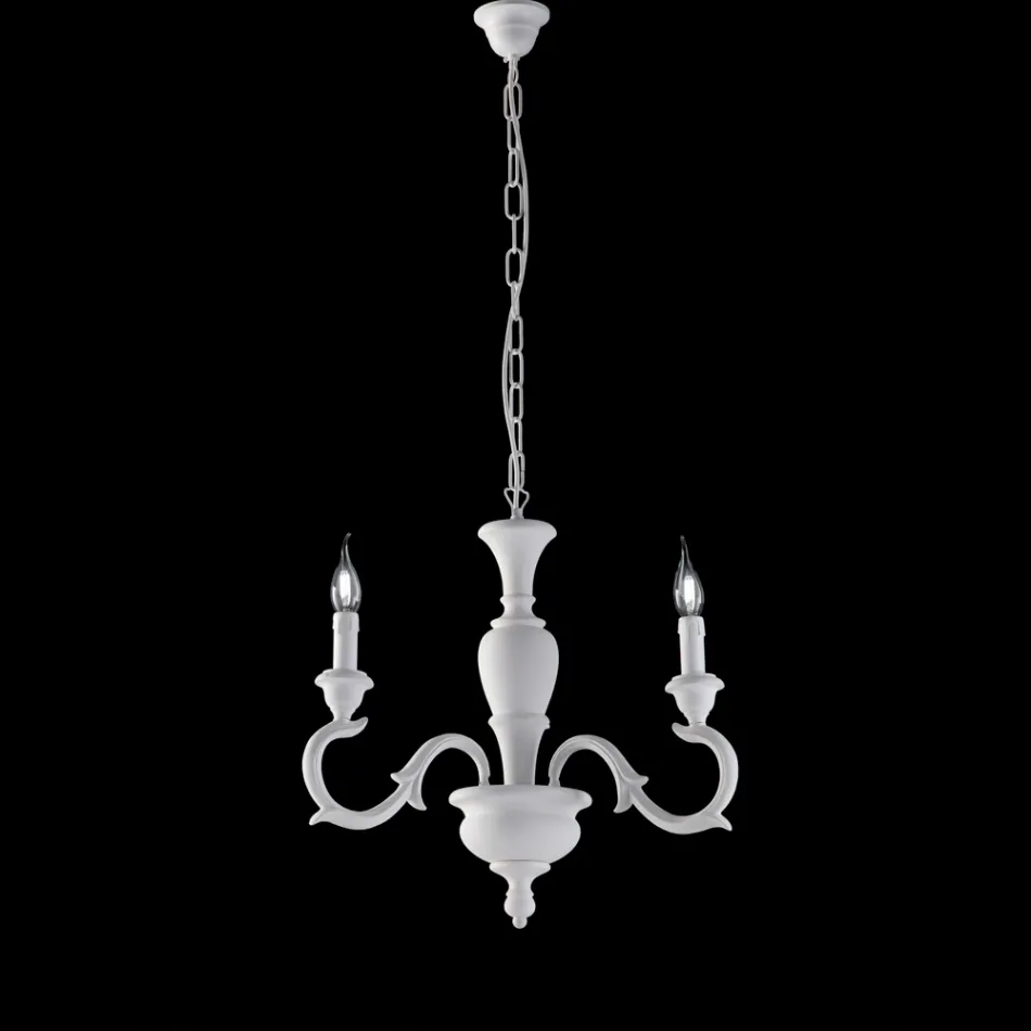 In Italien gefertigter Kronleuchter aus Holz für die Inneneinrichtung – Florenz Viadurini