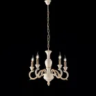 In Italien gefertigter Kronleuchter aus Holz für die Inneneinrichtung – Florenz Viadurini