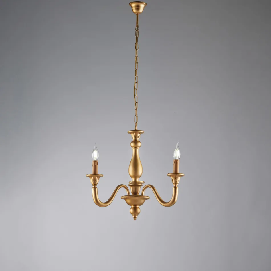 Italienischer Kronleuchter aus Holz für die Inneneinrichtung - Siena Viadurini