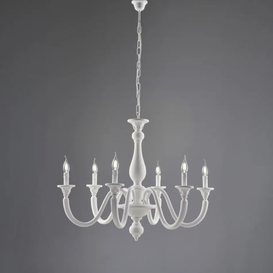 Italienischer Kronleuchter aus Holz für die Inneneinrichtung - Siena Viadurini