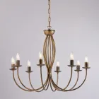 Weißer Metallleuchter zur Beleuchtung eleganter Räume – Roccia Viadurini