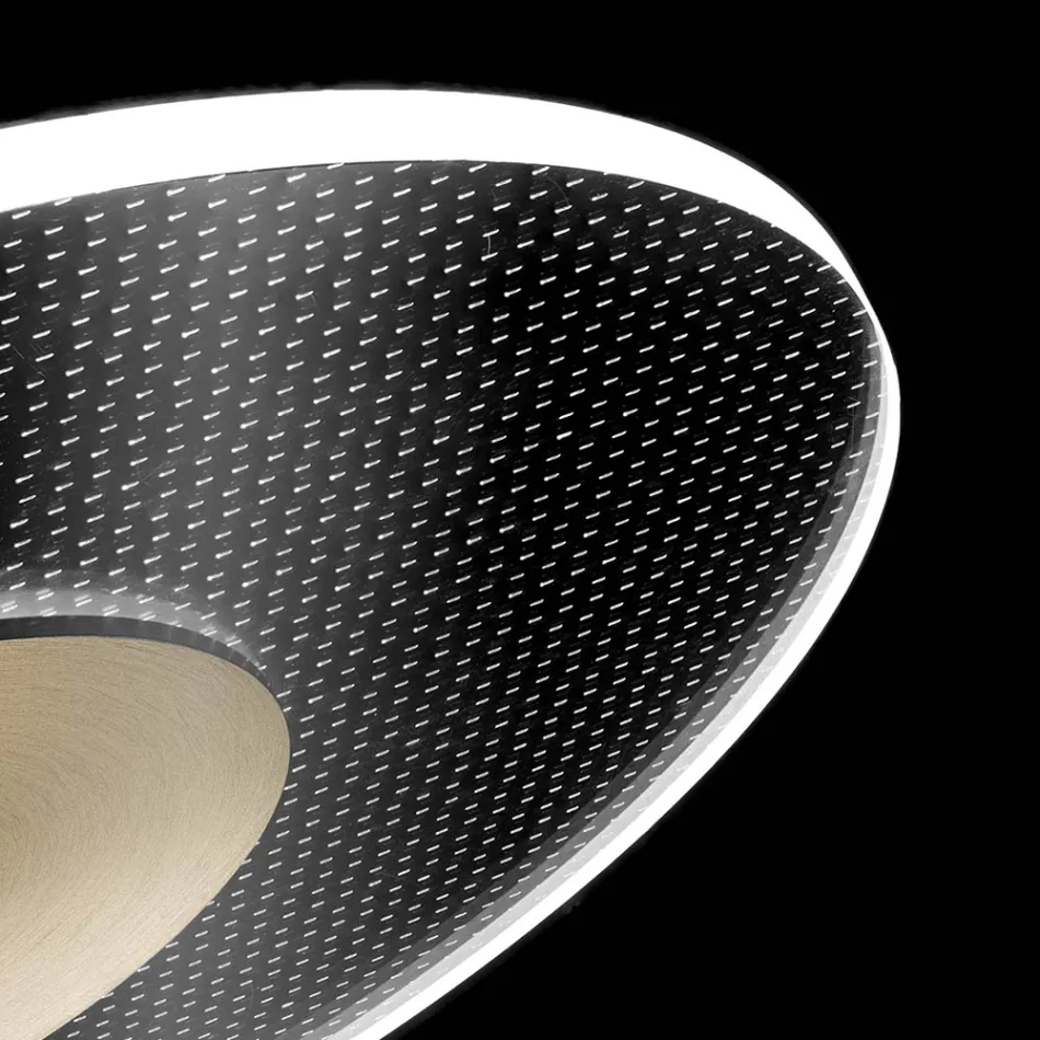 Kronleuchter aus Metall mit mikrogepunktetem Plexiglasdiffusor - Nora Viadurini