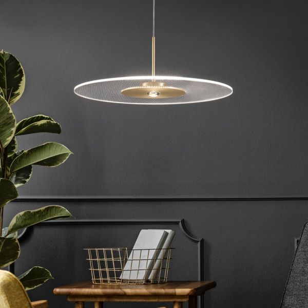 Kronleuchter aus metall mit mikrogepunktetem plexiglasdiffusor - nora