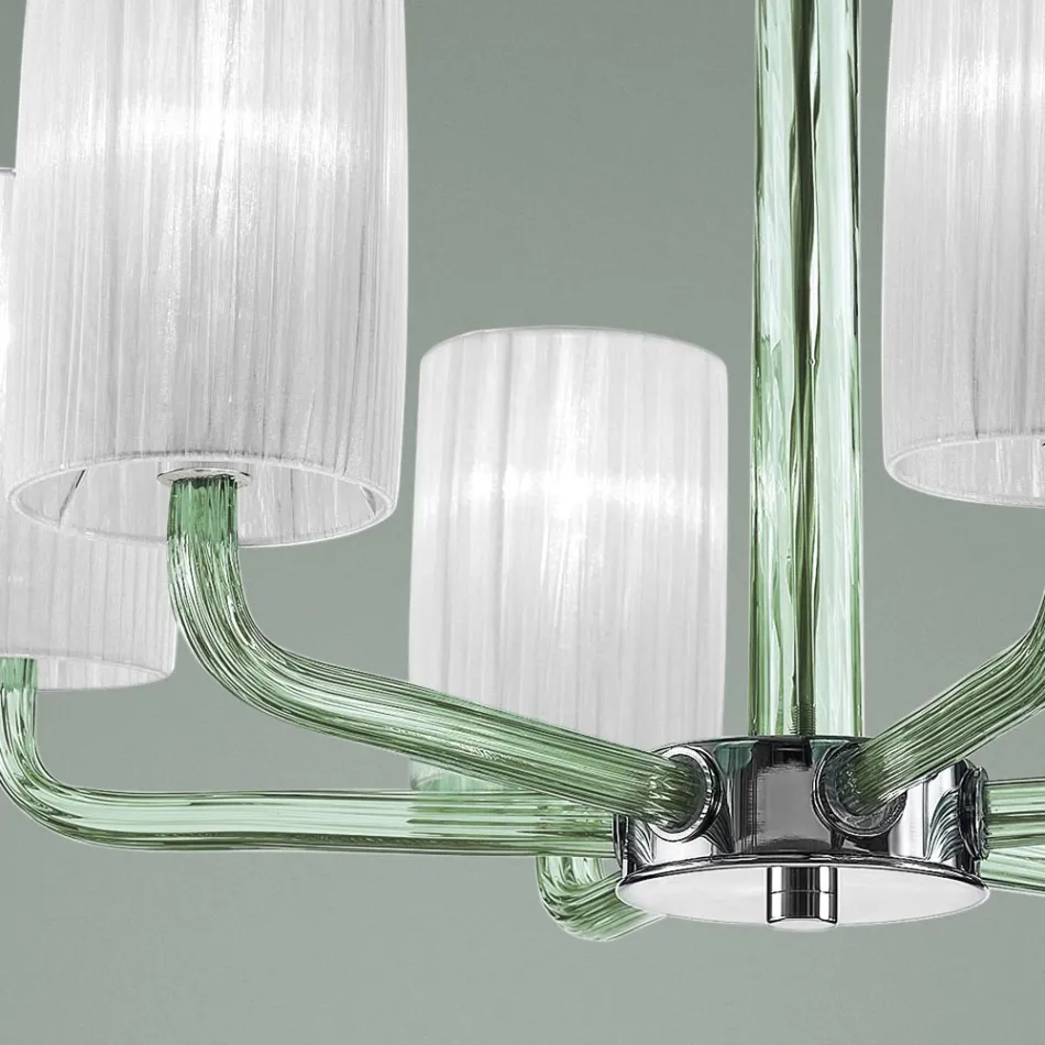 Kronleuchter aus Glas und Metall in Venedig, handgefertigt in Italien - Graham Viadurini