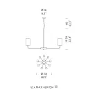 Kronleuchter aus venezianischem Glas und Metall, handgefertigt in Italien - Graham Viadurini