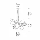 Moderner Kronleuchter mit 12 Lichtern aus Venedig Glas, Made in Italy - Diamonique Viadurini