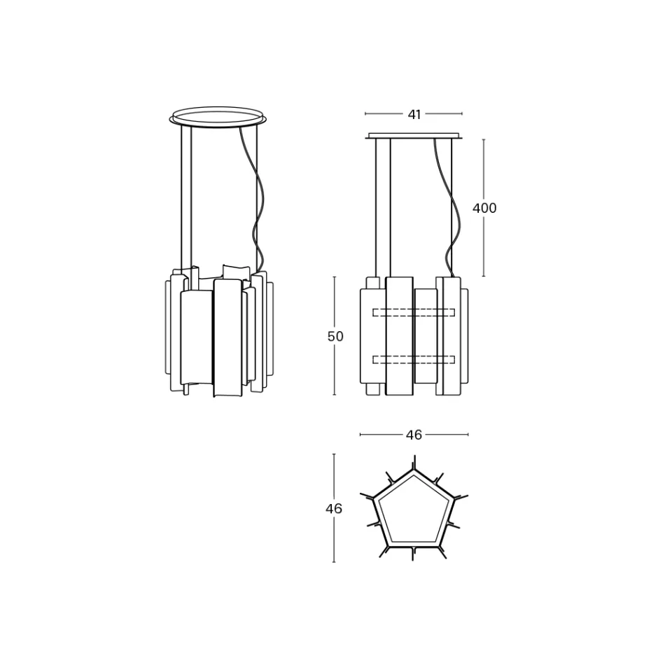 Velis – Elegant gestalteter, moderner Kronleuchter aus Fusingglas, hergestellt in Italien Viadurini