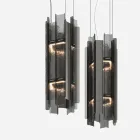 Velis – Elegant gestalteter, moderner Kronleuchter aus Fusingglas, hergestellt in Italien Viadurini