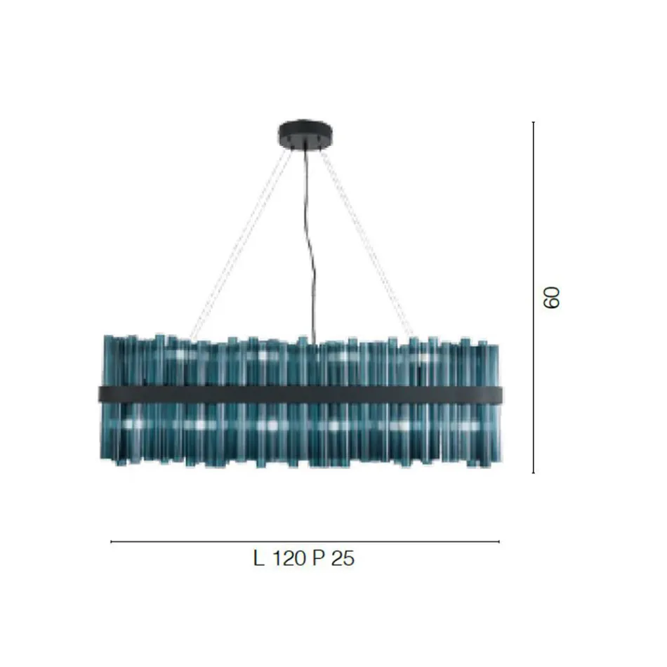 Moderner italienischer handgefertigter Luxus-Kronleuchter aus mundgeblasenem Glas - Maesta Viadurini
