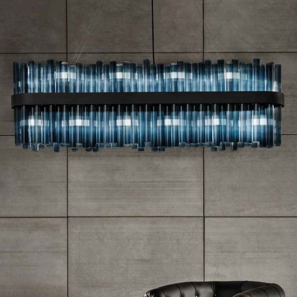 Moderner italienischer handgefertigter luxus-kronleuchter aus mundgeblasenem glas - maesta