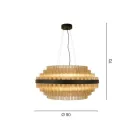 Moderner Kronleuchter aus mundgeblasenem Glas und Metall, italienische Handwerkskunst - Maesta Viadurini