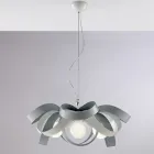 Shabby-Chic-Kronleuchter aus weißem Metall für geschmackvolle Dekoration – Meer Viadurini