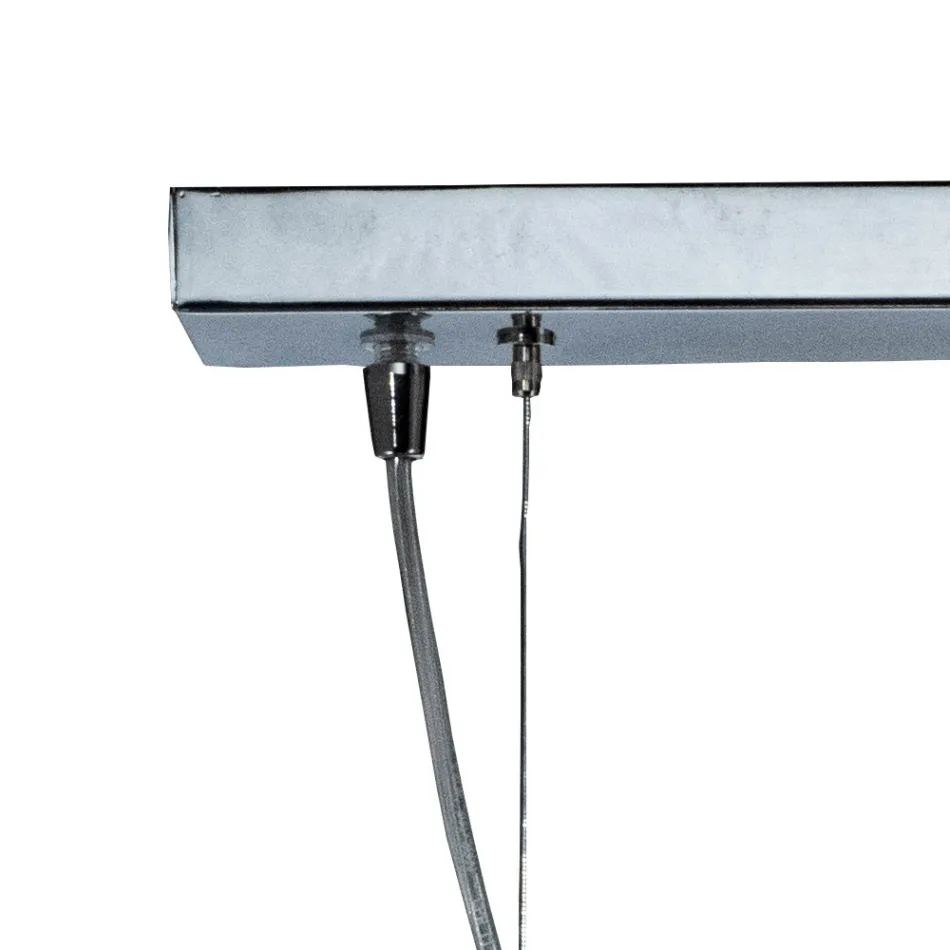 Zweiflammige, mundgeblasene Glas-Pendelleuchte, hergestellt in Italien - Soffio Viadurini