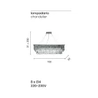 Klassischer Kronleuchter aus Metall und geschliffenem Luxuskristall - Mirielle Viadurini