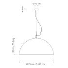 Hängeleuchter in Laprene und Nebulite - Mezza Luna von In-es.artdesign Viadurini