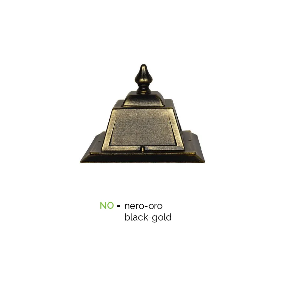 Laternenpfahl mit 3 Lichtern im Vintage-Stil aus Aluminium und Glas, hergestellt in Italien – Doroty Viadurini