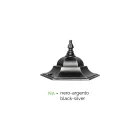 Laternenpfahl 2 Lichter aus Aluminium und Glas Made in Italy Vintage - Janira Viadurini