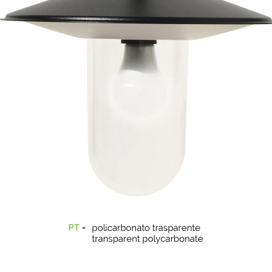 Laternenpfahl mit 3 Lichtern im Vintage-Stil aus grauem Aluminium, hergestellt in Italien – Belen Viadurini