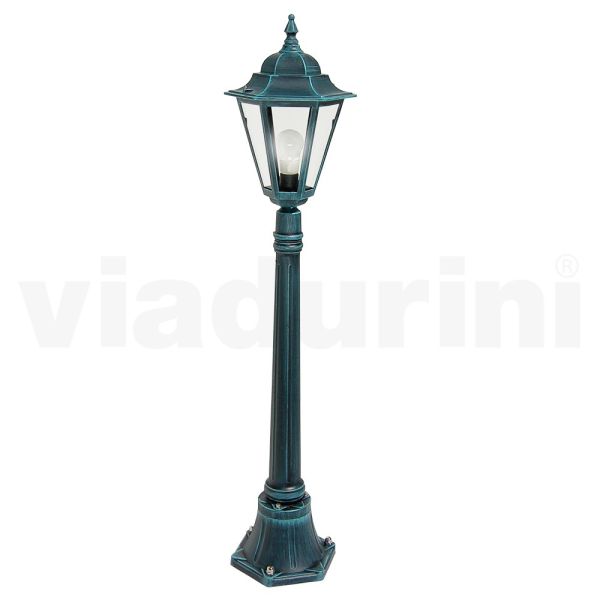 117 cm hohe gartenlampe aus glas und 5 aluminiumausführungen - pinako