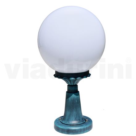 47 cm hohe Straßenlaterne aus schwarzem Acryl und Aluminium, hergestellt in Italien - Trovanero Viadurini