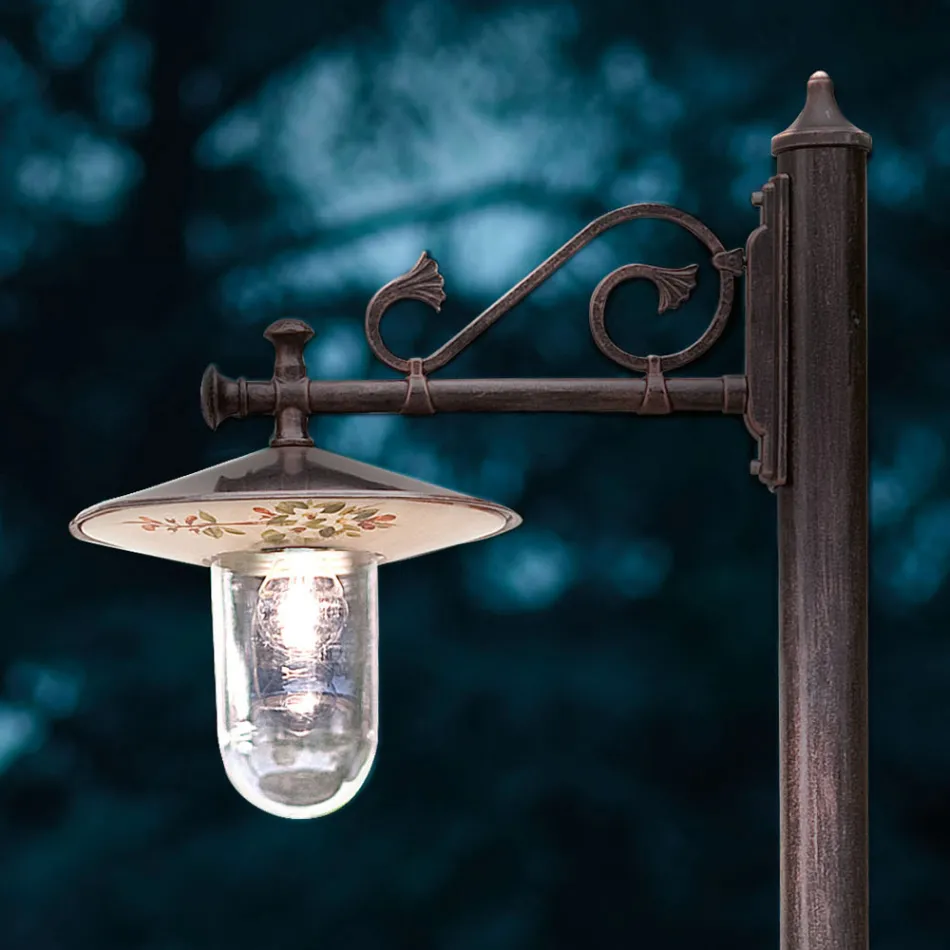 Außenlaterne aus klassischem, handbemaltem, verziertem Aluminium – Genua Viadurini