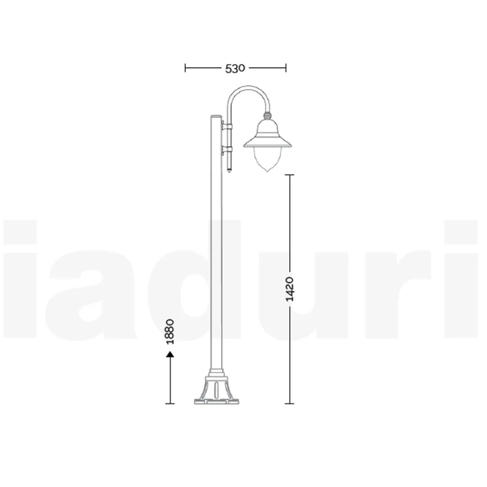 Außenlampe im Vintage-Stil aus Aluminium, hergestellt in Italien – Cassandra Viadurini
