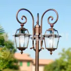Kristel, drei Lichter Aluminium Gartenlampe in Italien hergestellt Viadurini