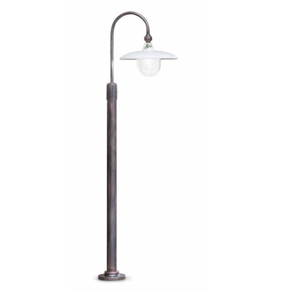 Gartenlaterne, gebogenes design aus handbemaltem aluminium – campobasso
