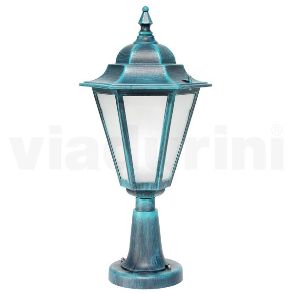 Gartenlampe aus sandgestrahltem glas und 5 aluminiumausführungen - pinako