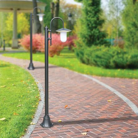 Außenlampe im Vintage-Stil aus anthrazitfarbenem Aluminium, hergestellt in Italien – Belen Viadurini