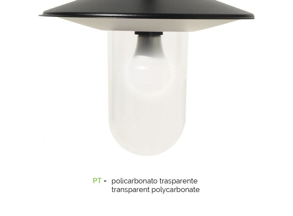 Außenlampe im Vintage-Stil aus anthrazitfarbenem Aluminium, hergestellt in Italien – Belen Viadurini