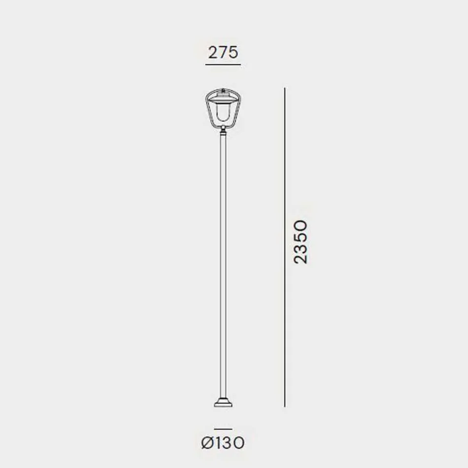 Vintage Außenlaterne aus Kupfer und Messing, 2 Höhen - Calmaggiore von Il Fanale Viadurini