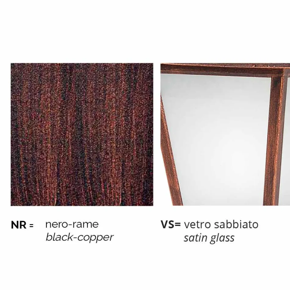 Außenleuchte mit zwei Leuchten aus Aluminium made in Italy, Kristel Viadurini