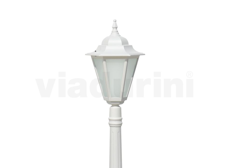 Vintage-Außenlampe aus weißem Aluminium, hergestellt in Italien – Terella Viadurini