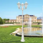 Straßenlaterne im Vintage-Stil mit 3 Lichtern aus Aluminium und Glas, hergestellt in Italien – Terella Viadurini