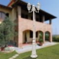 Straßenlampe im Vintage-Stil mit 3 Lichtern aus weißem Aluminium, hergestellt in Italien – Dodo