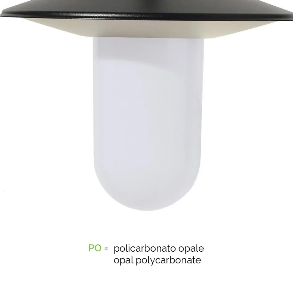 Straßenlampe im Vintage-Stil mit 3 Lichtern aus Aluminium, hergestellt in Italien – Belen Viadurini