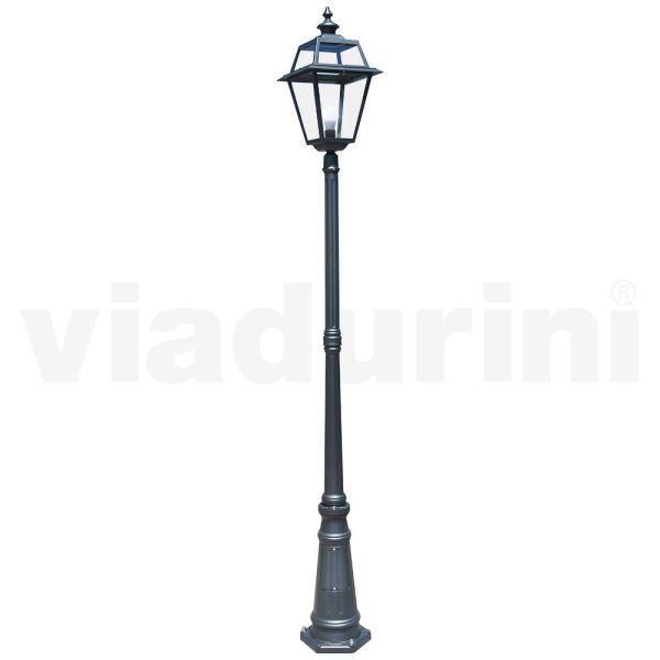 Lampe im vintage-stil aus aluminium und glas, hergestellt in italien – vivian