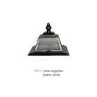 Vintage-Laternenpfahl mit 2 Lichtern aus Aluminium und Glas, hergestellt in Italien – Doroty Viadurini