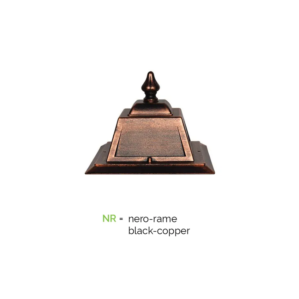 Vintage-Laternenpfahl mit 2 Lichtern aus Aluminium und Glas, hergestellt in Italien – Doroty Viadurini