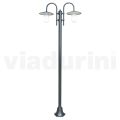 Vintage-Gartenlampe mit 2 Lichtern aus Aluminium, hergestellt in Italien – Belen