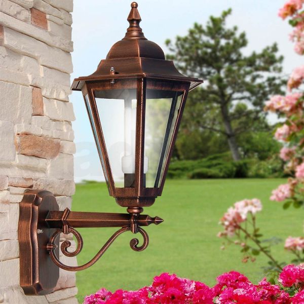 Gartenwandlaterne aus aluminiumdruckguss made in italy - pinako