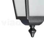 Gartendeckenlaterne aus anthrazitfarbenem Aluminium und sandgestrahltem Glas - Elric Viadurini