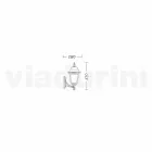 Wandgarten-Aluminiumlaterne hergestellt in Italien, Aquilina Viadurini