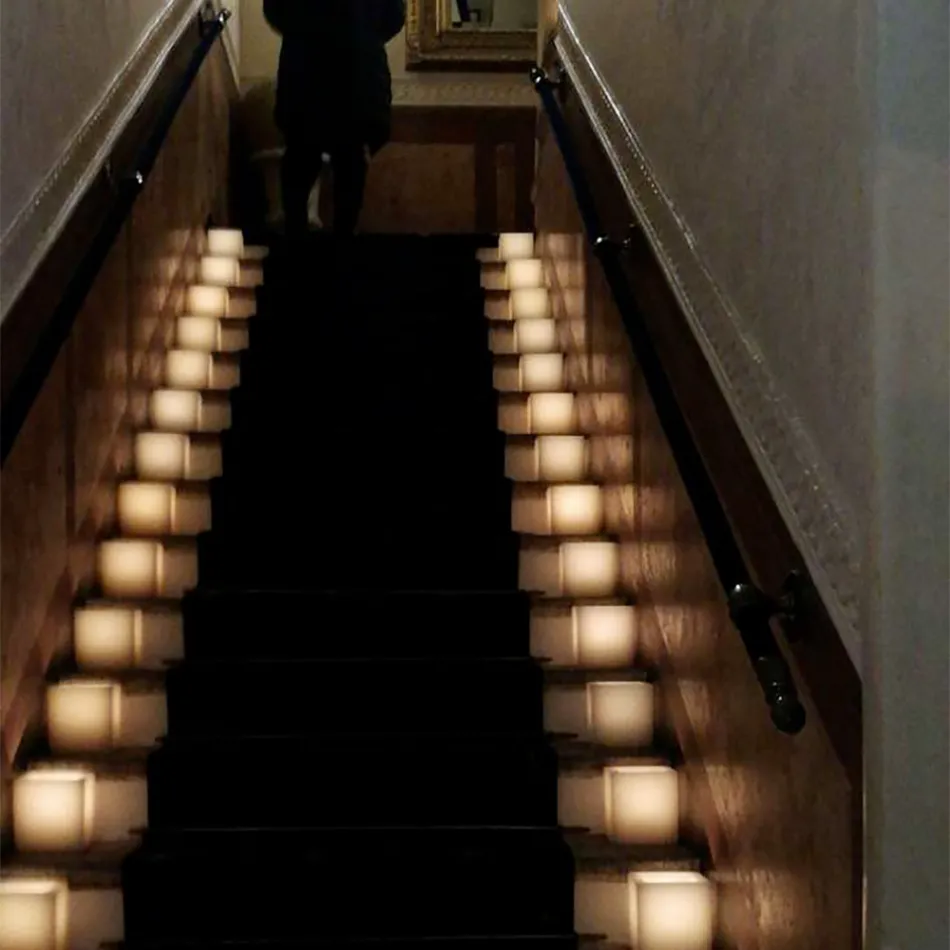 Duftlaterne aus Wachs mit Kratzeffekt und Teelicht, hergestellt in Italien – Famme Viadurini