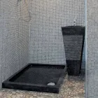 Waschbecken Column Pyramid Stein Natural Black Nias Viadurini