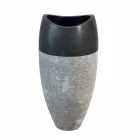 Waschbecken Column Spherical Stein Natural Black Gili Viadurini