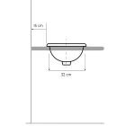 Einbauwaschbecken Deko aus Fire Clay und 24k Gold handgemacht, Otis Viadurini