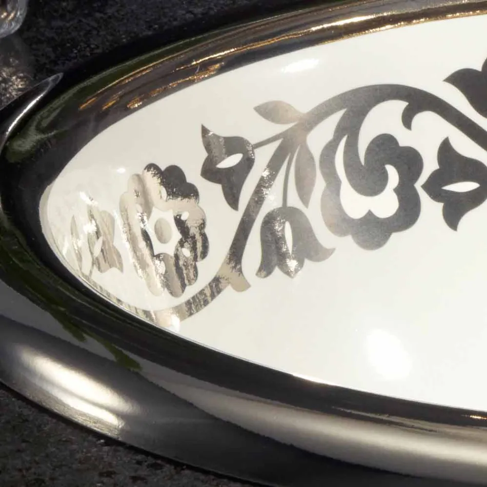 Eingebautes barockes Einbauwaschbecken aus Schamott made in Italy, Otis Viadurini