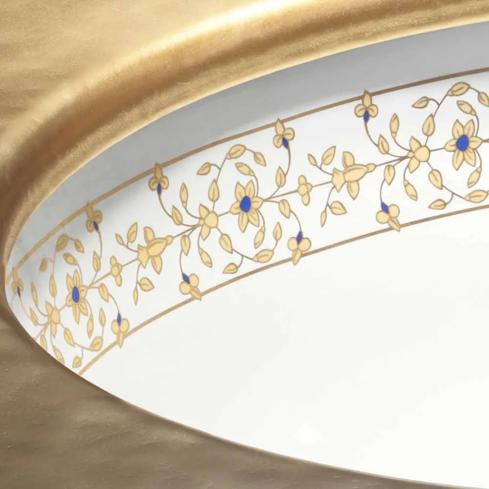 Einbauwaschbecken im Barock-Design aus Schamott, hergestellt in Italien, Ägäis Viadurini